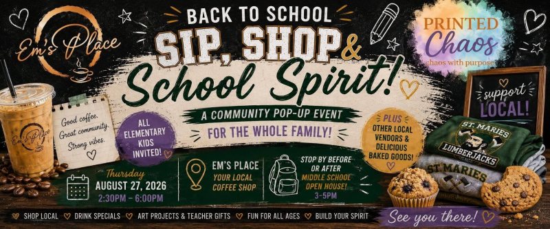 Back to School, Sip, Shop, and Spirit!!